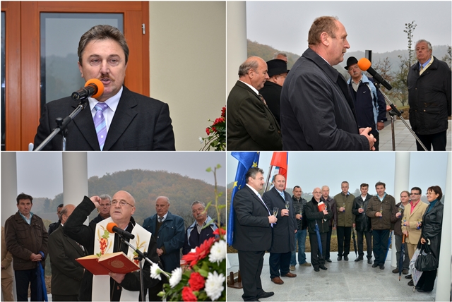 Zgoraj: predsednik KS Sveti Štefan in župan občine Šmarje pri Jelšah; spodaj: šentviški župnik in sodelujoči pri projektu