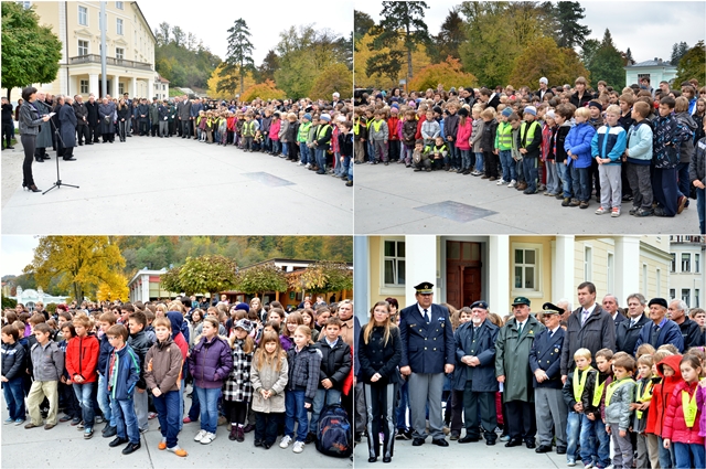 Slovesnosti so se udeležili številni šolarji