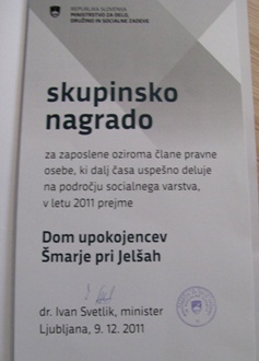 priznanje za socialno varnost