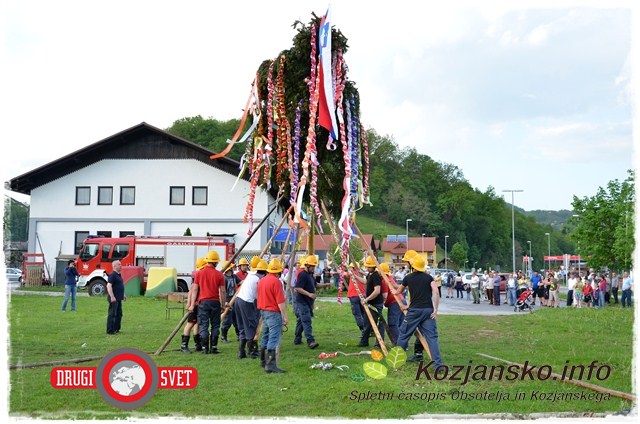 V Podčetrtku so gasilci z dobro taktiko uspeli hitro postaviti mlaj