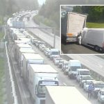 Na avtocesti pri Dramljah umrl češki voznik