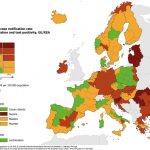 838 okužb, 413 hospitaliziranih, dva umrla. Slovenija med redkimi temno rdečimi državami EU