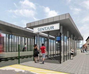 Vizualizacija železniške postaje Šentjur (foto: DRSI)