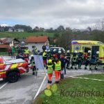 V oktober je Šmarčane prebudila letalska nesreča na šoli, a na srečo je šlo le za vajo (foto, video)